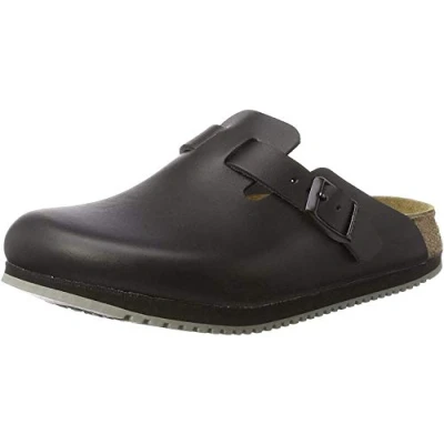 Image of Birkenstock BB129 43 Super Grip Professional Boston Slip Resistant Clogs Black Size 43EU / 9UK