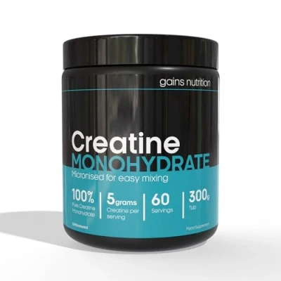 Image of GN Creatine Powder 300g Monohydrate 5g High Strength per Serving Unflavoured Filler Free Non GMO &amp; Gluten