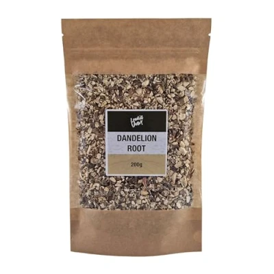 Image of Lowhill Valley Dandelion Root Herbal Tea Naturally Enhance Digestion 100% Pure Dried No Additives or Preservatives Responsibly Sourced Taraxacum officinale 200g