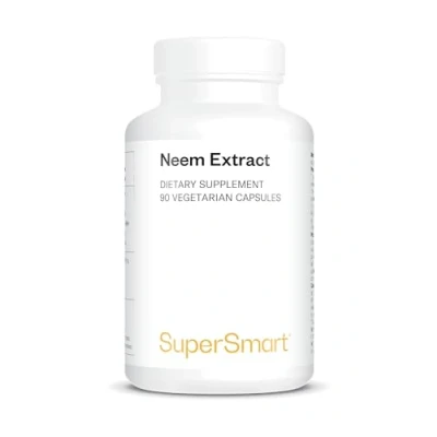Image of Supersmart Neem Extract 500 mg Azadirachta Indica Boost Immune System Anti Inflammatory Supplement Non GMO &amp; Gluten Free 90 Vegetarian Capsules