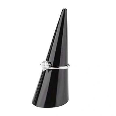 Image of 5PCS Plastic Finger Cone Ring Stand, Single Display Holder Showcase Stand Jewelry Rings Organizer, White or black Showing Organizer Exhibition (Black)