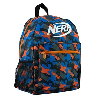Image of Nerf Backpack Camouflage Rucksack School Bag for Kids