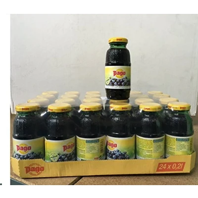 Image of Pago Juice Billberry cl 20 x 24 bottles in glass
