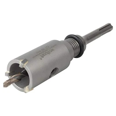 Image of wolfcraft Annular Bit, Tungsten Carbide Tipped, With SDS Plus Mandrel, Ø 35 mm I 5458000 For electrical and plumbing installations in concrete, brick walls stone; cutting depth 46