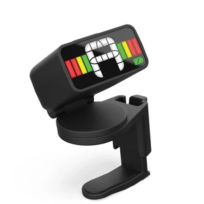 Image of D&#039;Addario Guitar Tuner Micro Headstock Rechargeable for Acoustic Guitar, Electric Bass Universal Clip On 1pk