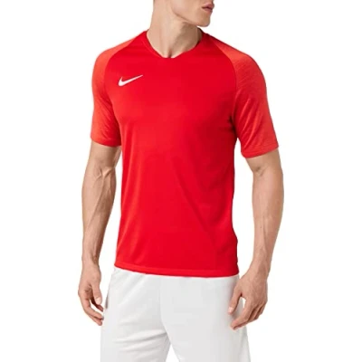 Image of NIKE Men M Nk Dry STRKE JSY Ss T Shirt University Red/Bright Crimson/(White), Large