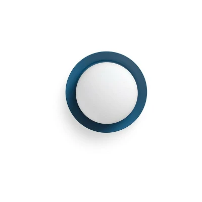 Image of May Led Blue Flush Wall, Ceiling Lamp IP44
