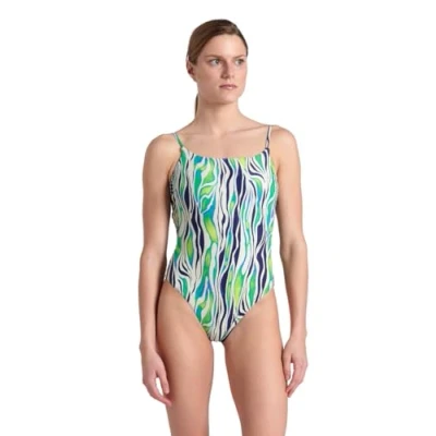 Image of Arena Womens Water Print Swimsuit One Piece, Zebra, XL EU