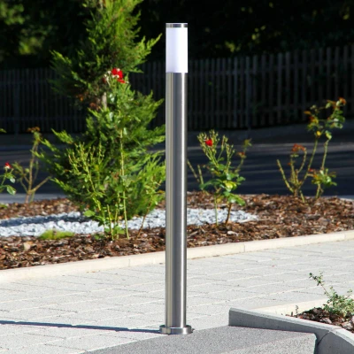 Image of Lindby path light Kristof, stainless steel, 110 cm high, E27
