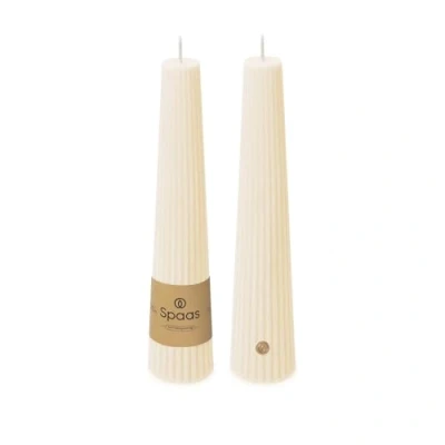 Image of Spaas Ribbed Candle 25h, Ivory