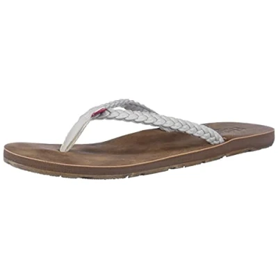 Image of Flojos Women&#039;s Harper Flip Flop, Ivory/Brown, 5 UK