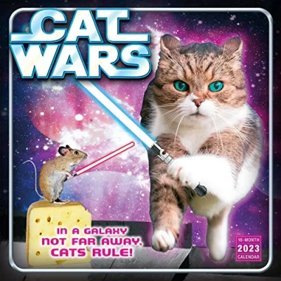 Image of Cat Wars September 2022 December 2023 Calendar (WALL 16 MONTH)