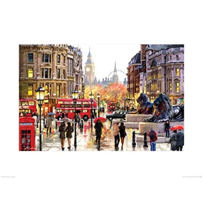 Image of The Art Group Richard Macneil (London Landscape) Print 60 x 80cm, Paper, Multicoloured, 80 1.3 cm