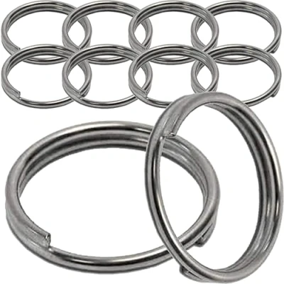 Image of Split Round Rings Marine Grade Stainless Steel Polished Ring (1.5 x 30mm)