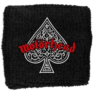 Image of Motorhead Ace Of Spades band logo lemmy Official Black Cotton Sweatband One Size