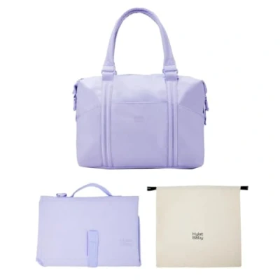 Image of Hylat Baby Diaper bag with changing pad and cotton practical tote for moms on the go Lilac