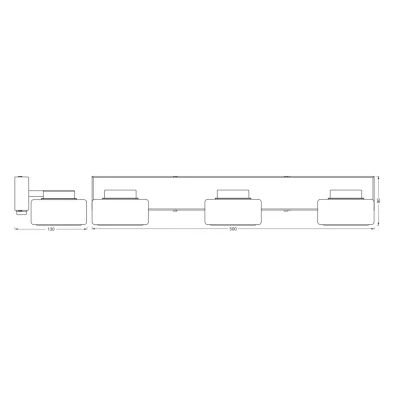 Image of LEDVANCE LED wall light Orbis Flame, 3 bulb, chrome, IP44
