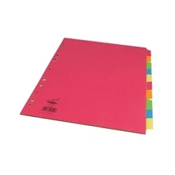 Image of Concord Contrast Subject Dividers Europunched 10 Part A4 50899