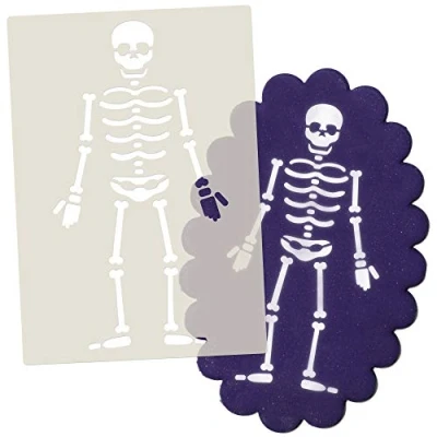 Image of Skeleton Halloween Cake Decorating &amp; Craft Stencil