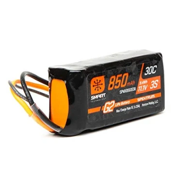 Image of 11.1V 850mAh 3S 30C Smart G2 LiPo Battery: IC2