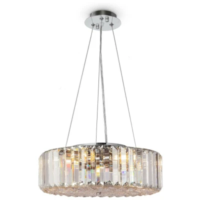 Image of Modern Recinto 6 Light Chrome Ceiling Lamp Crystal