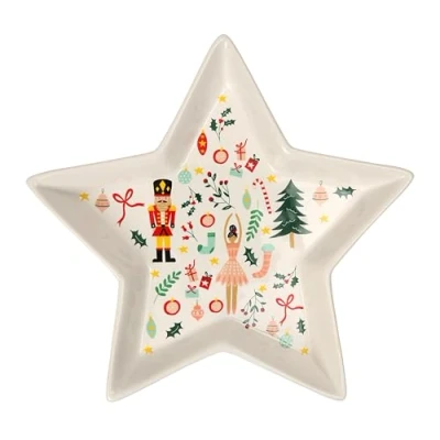 Image of Dexam Nutcracker Large Star Snack Bowl, White