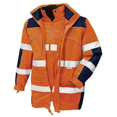 Image of teXXor 4109 XXL &quot;Toronto&quot; High Visibility Parka, Orange/Navy Blue, 2X Large