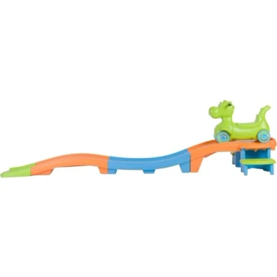 Image of Step2 Dino Dash Up &amp; Down Roller Coaster Toy for Kids, Ride On Push Car, Indoor/Outdoor Playset, Toddler Ages 2 5 Years Old, Compact Storage, Max Weight 50 lb., Green