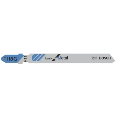 Image of Bosch 3x Jigsaw Blade T 118 G Basic for Metal (for Sheets, Professional Accessories Jigsaw)