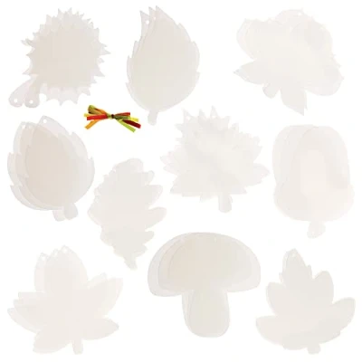 Image of Baker Ross FX148 Autumn Colour Diffusing Decorations Pack of 30, Harvest Festival Kids Craft Decorations, Make your Own Arts and Crafts for