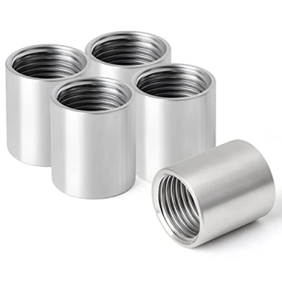 Image of ERGAOBOY 5 Pcs 304 Stainless Steel 1/2&quot; Female to BSP Thread Straight Coupling Connectors SUS Pipe Fittings