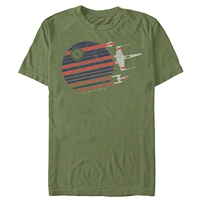 Image of STAR WARS Men&#039;s Rebel Flyby T Shirt, Military Green, XL
