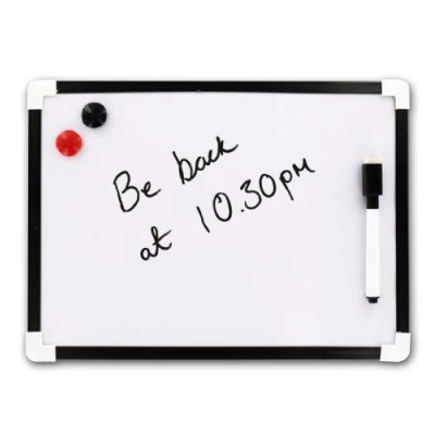 Image of A4 Dry Wipe Magnetic Whiteboard Mini Office Notice Memo White Board Pen &amp; Eraser Magnets Kitchen Display School Homework