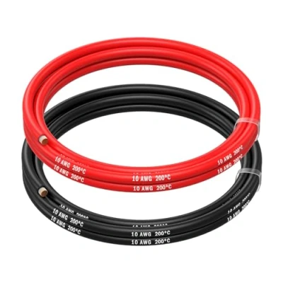 Image of MMOBIEL 10 AWG Electrical Silicone Wire Gauge (5,26mm²) Tinned Copper Cable 2 Separate Wires Red &amp; Black Each 1,5 m / 5 ft for RC, Drones, 3D Printers, Batteries, Speaker Wires, Led Strips