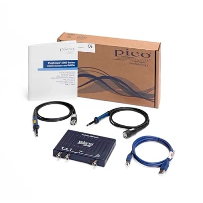 Image of PicoScope 2208B Digital Oscilloscope 2 Channel, 100MHz, 1 GS/s, 128 MS, USB Pocket Kit With Probes, PS7 Software