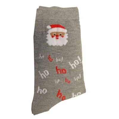 Image of Widdle Gifts Ladies Novelty Christmas Socks Size 4 8 Santa/Ho Ho