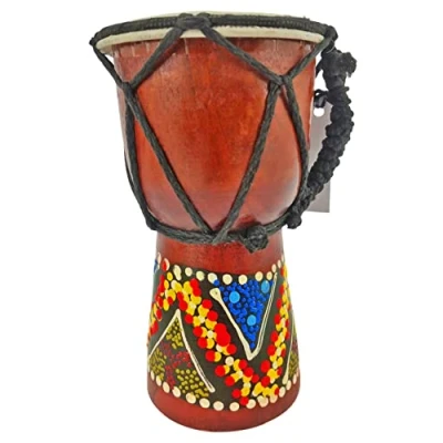Image of 12cm Djembe Drum Bongo Colourfully Painted