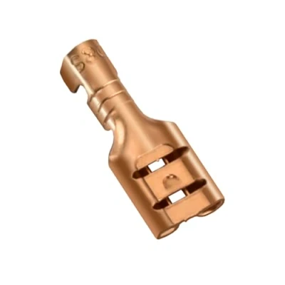 Image of Heschen female spade quick splice crimp terminals 4.8mm connector non insulated 100 pcs