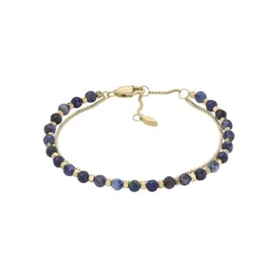 Image of Fossil Women&#039;s bracelet All Stacked Up Beads lapis lazuli blue, JF04540710