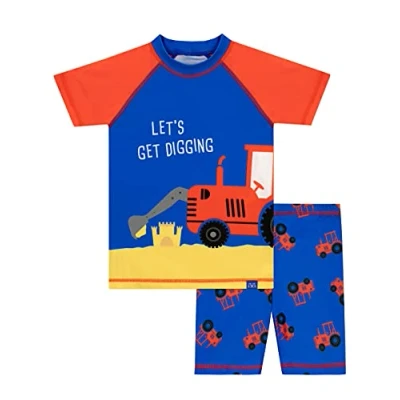 Image of Harry Bear Boys Swim Set Tractor Blue 5 6 Years