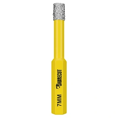 Image of 1 x SabreCut SCRDDB07 7mm Quick Change Long Life Self Cooling Sharpening Diamond Drill Bit for Cement Porcelain Granite Marble Compatible with Bosch Dewalt Makita Milwaukee and Many Others