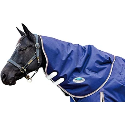 Image of WeatherBeeta ComFiTec Essential Neck Rug Medium Horse Rug, Navy/Silver/Red, L