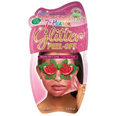 Image of 7th Heaven Glitter Easy Peel Off Mask with Pressed Pomegranate, Squeezed Blueberries and Crushed Cranberries to Remove Dirt Grime, Ideal for Normal, Combo &amp; Oily Skin