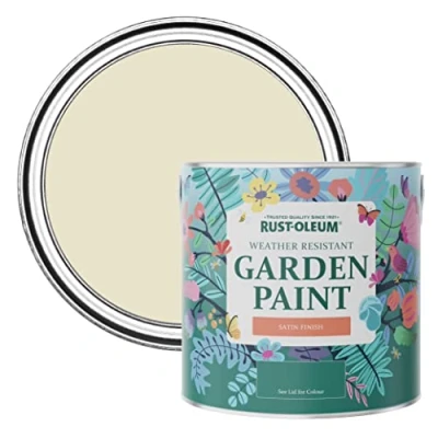 Image of Rust Oleum Beige Mould Resistant Garden Paint In Satin Finish Longsands 2.5L
