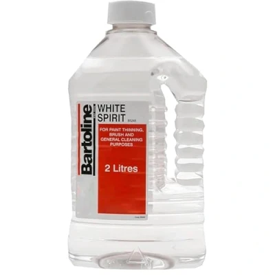 Image of ANGIX Bartoline White Spirit 2 litres Multi Purpose Paint Solvent for Stripping Paint, Cleaning Brushes &amp; General Purposes Thinner, Stain Remover, Oil Based Cleaner