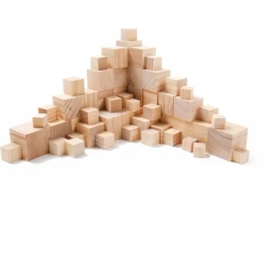 Image of Raylinedo® 30MM Unfinished Craft Wood Cubes Wooden Squares Dice Natural Blank Upgrated Premium Package of 24pcs