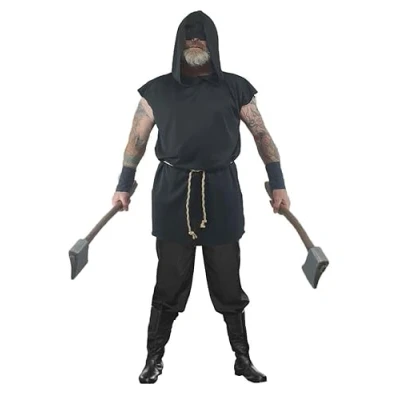 Image of The Dragons Den Medieval Executioner Hangman Headsman Halloween Fancy Dress Costume [L XL]