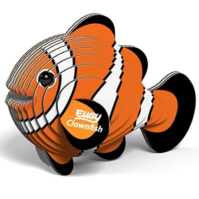 Image of Eugy Clownfish 3D Puzzle Kids and Adults to Assemble DIY Animal Figure Craft Game from 6 Years Old (EH 037)