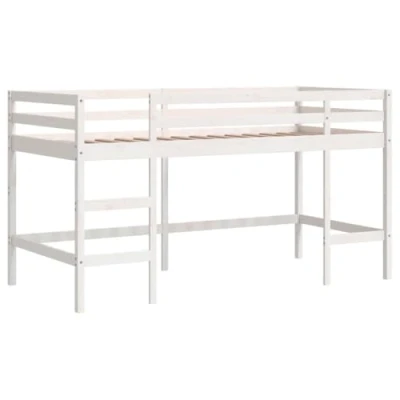 Image of vidaXL Kids&#039; Loft Bed without Mattress with Ladder White 90x190 cm Single