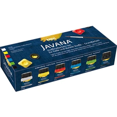 Image of C. Kreul Javana 90598 Textil Fabric Paint Opaque Creative Basic Set 6 x 20 ml